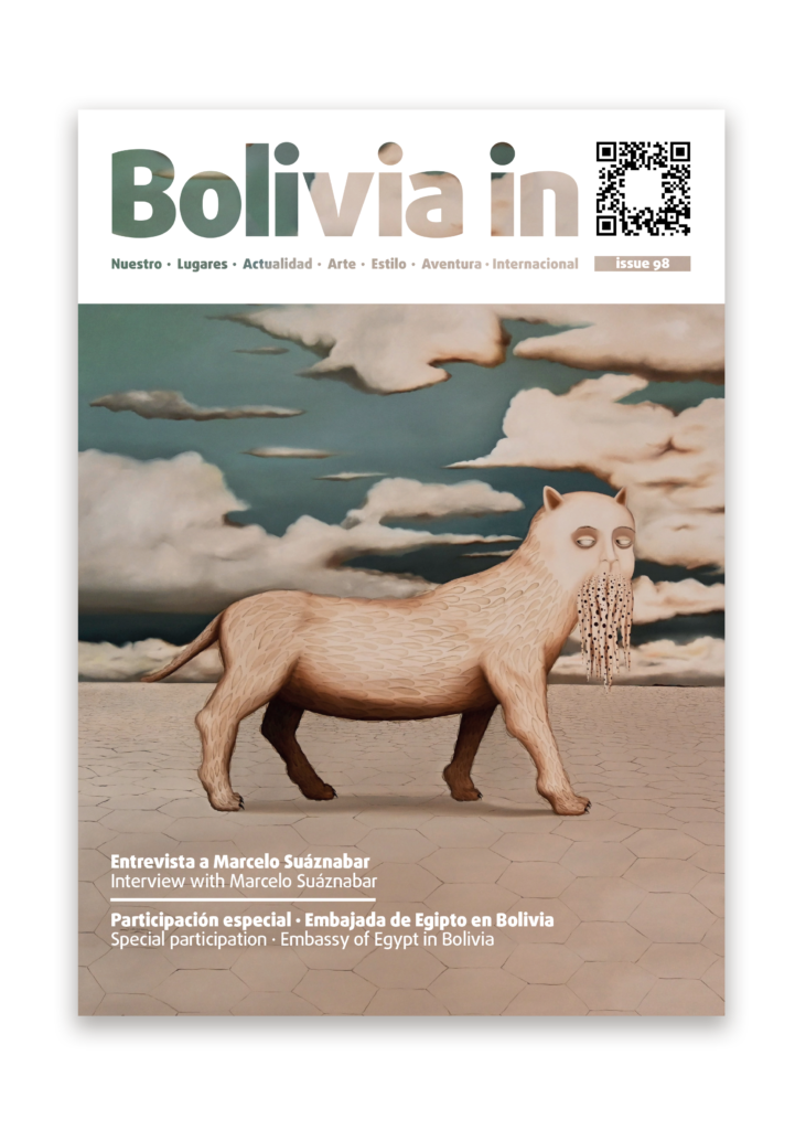 Portada revista Bolivia in ed 98, entre las mejores revista de Bolivia, única revista bilingüe en español e inglés, la revista boliviana con contenido cultural, turístico para ejecutivos, diplomáticos y turístas de élite.